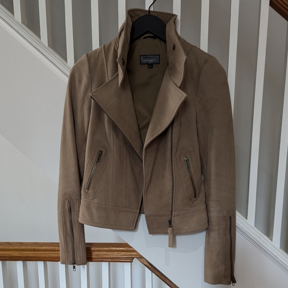 Mackage Jackets & Blazers - Mackage for Aritzia Lambskin  high collar moto jacket - xxs - colour sand
